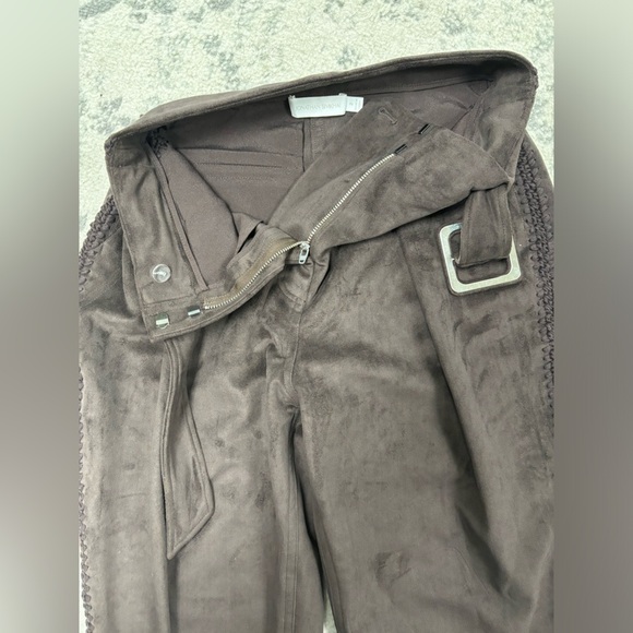 NWOT‎ JONATHAN SIMKHAI Gabriella faux Suede Cropped Pant Trousers Women’s size 2 - Picture 10 of 13